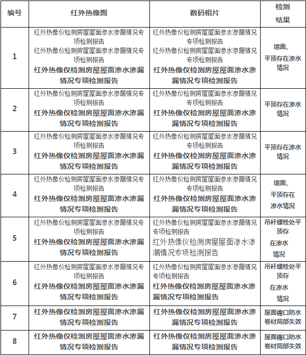 紅外熱像儀檢測(cè)房屋屋面滲水滲漏情況專(zhuān)項(xiàng)檢測(cè)報(bào)告 